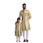 Handmade Kimkhab Green Golden Sherwani - Royal Legacy | Jaipurio